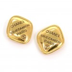 Vintage Chanel Black x Gold Tone Large Earrings