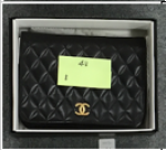 Y10CC48 Chanel Black Quilted Leather Shoulder Flap Classic Bag 9"