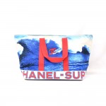 Chanel Blue x Red Canvas Surf Beach Tote Hand Bag