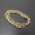 Vintage Chanel Pearl Gold Tone Long Necklace