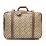 Vintage Gucci Dark Brown Monogram Canvas Travel Case