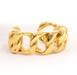 Vintage Chain Chanel Gold Tone Bangle Bracelet CC