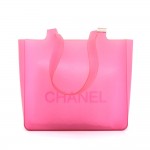 Chanel Pink Rubber Shoulder Tote Bag