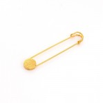 Hermes Selle Gold Tone Pin  Brooch