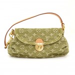 Louis Vuitton Mini Pleaty Green Monogram Denim Shoulder Hand Bag