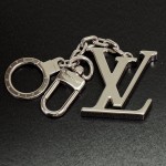 Louis Vuitton Silver Tone Porte Cles Initials LV Key Holder