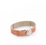 Louis Vuitton Voeux Red Patent Leather Silver Tone Bracelet