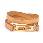 Louis Vuitton Brown Leather Shoulder Strap For  Bags
