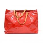 Louis Vuitton Reade GM Red Vernis Leather Handbag