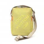 Louis Vuitton Weathery LV Cup 2003 Lime Green Damier Geant Messenger Bag - Limited