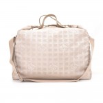 Chanel Travel Line Beige Jacquard Nylon XLarge Boston Bag + Strap