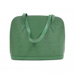 Louis Vuitton Lussac Green Epi Leather Large Shoulder Bag