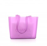 Chanel Purple Jelly Rubber Shoulder Tote Bag