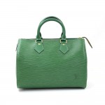 Louis Vuitton Speedy 25 Green Epi Leather City Hand Bag