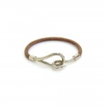 Hermes Jumbo Silver Tone Hook Bracelet