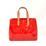 Louis Vuitton Reade PM Red Vernis Leather PM Hand Bag