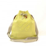 Louis Vuitton LV Cup 2003 Lime Green Damier Geant Shoulder Bucket Bag