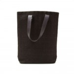 Hermes Ahmedabad PM Dark Brown Cotton Tote Hand Bag.