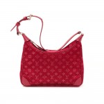 Louis Vuitton Boulogne PM Fuchsia Red Mini Monogram Satin Hand Bag