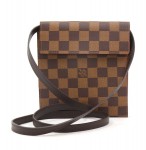 Louis Vuitton Ebene Damier Canvas CD Case + Strap