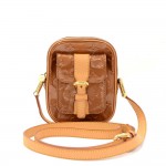 Louis Vuitton Christie PM Bronze Vernis Leather Shoulder Pochette Bag