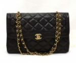 45 Chanel 2.55 10inch Double Flap Black Quilted Leather Paris Limited Shoulder Bag