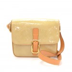 Louis Vuitton Christie GM Beige Vernis Leather Shoulder Medium Bag