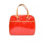 Louis Vuitton Sutton Red Vernis Leather Boston Bag