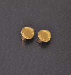 Chanel Vintage Gold Tone Round Earrings
