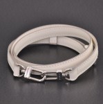 Louis Vuitton White Leather Shoulder Strap For Epi Bags  Silver hardware