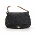 Chanel Black Leather Large Flap Hand Bag