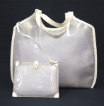 Louis Vuitton White Vinyl Plague Lagoon Beach Tote Handbag
