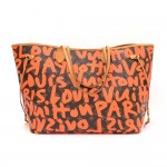 Louis Vuitton Neverfull GM Stephen Sprouse Orange Graffiti Monogram Canvas Shoulder Tote Bag - 2009 Limited