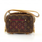 Louis Vuitton Perforated Mini Trocadero Monogram Canvas Fuchsia Leather City Handbag - 2006 Limited