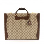 Vintage Gucci Brown Monogram Canvas Trunk Briefcase