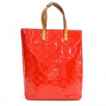 Louis Vuitton Reade MM Red Vernis Leather Hand Bag