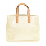 Louis Vuitton Reade PM White Vernis Leather Hand Bag