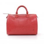 Vintage Louis Vuitton Speedy 30 Red Epi Leather City Hand Bag
