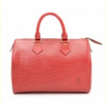 EBLV0516155 Louis Vuitton Speedy 25 Red Epi Leather City Hand Bag