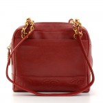 Chanel Red Caviar Leather Medium Shoulder Tote Bag