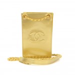 Chanel Gold Metallic Patent Leather Shoulder Mini Bag