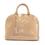 Louis Vuitton Alma Beige Noisette Vernis Leather Hand Bag