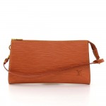 Louis Vuitton Pochette Accessories Cipango Gold Brown Epi Leather Hand Bag