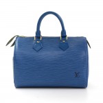 Vintage Louis Vuitton Speedy 25 Blue Epi Leather City Hand Bag