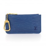 Louis Vuitton Blue Epi Leather Pochette Cles Coin Key Case