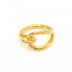 Hermes Gold Tone Jumbo Hook Scraf Ring