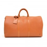 Vintage Louis Vuitton Keepall 50 Brown Cipango Gold  Epi Leather Travel Bag