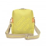 Louis Vuitton Weathery LV Cup 2003 Lime Green Damier Geant Messenger Bag - Limited