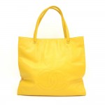 Chanel Yellow Leather XLarge Shoulder Tote Bag