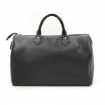 Louis Vuitton Speedy 30 Black Epi Leather Silver Hardware City Hand Bag